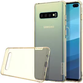 Чехол-накладка Nillkin Nature 0.6mm для Samsung Galaxy S10+ (SM-G975F) силиконовый (прозрачно-золотой)