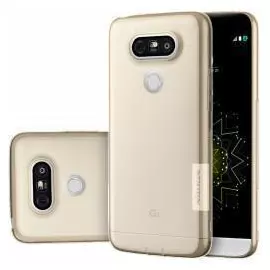 Чехол-накладка Nillkin Nature 0.6mm для LG G5 / G5 SE H845/H850/H860N силиконовый прозрачно-золотой)