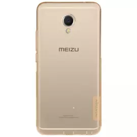 Чехол-накладка Nillkin Nature 0.6mm для Meizu MX6 силиконовый (прозрачно-золотой)