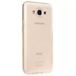 Чехол-накладка Nillkin Nature 0.6mm для Samsung Galaxy E7 (SM-E700) силиконовый (прозрачно-золотой)