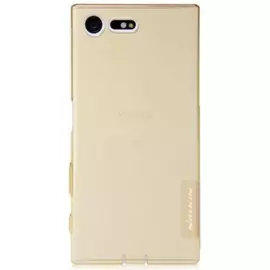 Чехол-накладка Nillkin Nature для Sony Xperia X Compact F5321 силиконовый (прозрачно-золотой)