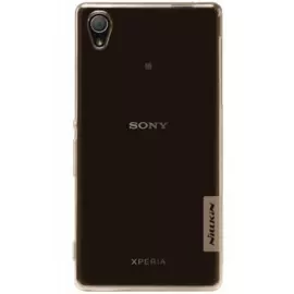 Чехол-накладка Nillkin Nature для Sony Xperia M4 Aqua / M4 Aqua Dual силиконовый (прозрачно-золотой)