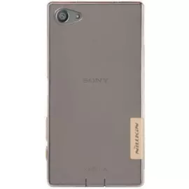 Чехол-накладка Nillkin Nature для Sony Xperia Z5 Compact силиконовый (прозрачно-золотой)