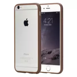 Чехол-накладка Rock Pure Series для Apple iPhone 6/6S резина-пластик (прозрачно-коричневый)
