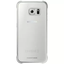 Чехол-накладка Samsung Clear Cover для Galaxy S6 пластик (серебристый)