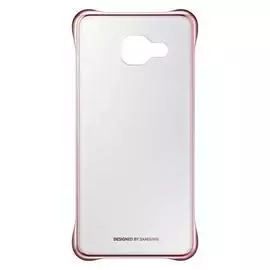 Чехол-накладка Samsung Clear Cover для Galaxy A3 (2016) пластик (прозрачный-розовый) EF-QA310CZEGRU