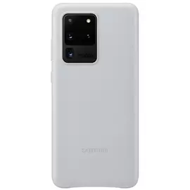 Чехол-накладка Samsung Smart Leather Cover для S 20 Ultra натуральная кожа (светло-серый) (EF-VG988LJEGWW)