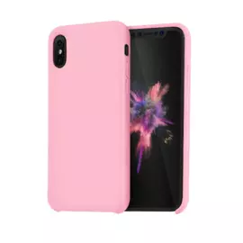 Чехол-накладка Silicone Case Series для Apple iPhone XS Max (ярко-розовый)