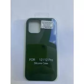 Чехол-накладка Silicone Case Series для Apple iPhone 12/12 Pro (темно-зеленый)