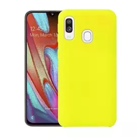 Чехол-накладка Silicone Cover для Galaxy A40 силиконовый (желтый)