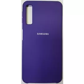 Чехол-накладка Silicone Cover для Galaxy A7 (2018) силиконовый (фиолетовый)