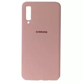 Чехол-накладка Silicone Cover для Galaxy A7 (2018) силиконовый (розовый)