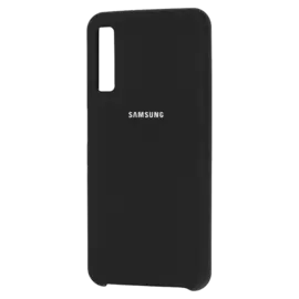 Чехол-накладка Silicone Cover для Galaxy A7 (2018) силиконовый (черный)