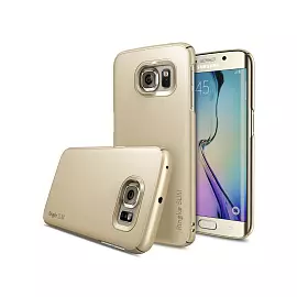 Чехол-накладка Slim Case для Samsung Galaxy S6 Edge (золотой)