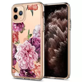 Чехол-накладка Spigen Silicone для Apple iPhone 11 Pro Max (Cecile Rose Floral) SGP 075CS27166