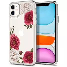 Чехол-накладка Spigen Silicone для Apple iPhone 11 (Cecile Red Floral) SGP 076CS27215