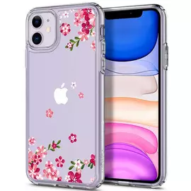 Чехол-накладка Spigen Silicone для Apple iPhone 11 (Cecile Cherry Blossom) SGP 076CS27509