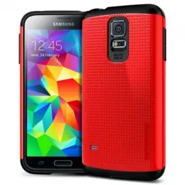 Чехол-накладка Spigen Slim Armor SGP10752 для Samsung Galaxy S5 резина, пластик (красный)