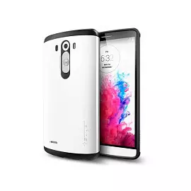 Чехол-накладка Spigen Slim Armor (SGP10865) для LG G3 резина, пластик (белый)