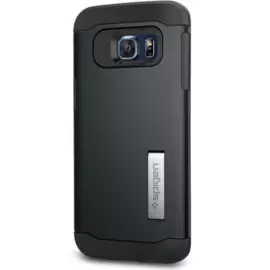Чехол-накладка Spigen Slim Armor SGP11716 для Galaxy S6 Edge plus резина, пластик (Metal Slate)