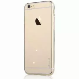 Чехол-накладка Usams Fancy Series для Apple iPhone 6/6S силиконовый (прозрачно-золотой)