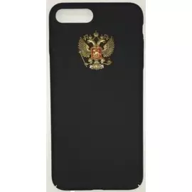 Чехол-накладка Vanitist Soft touch с гербом РФ "Антик-золото" для Apple iPhone 7 Plus/8 Plus (черный)