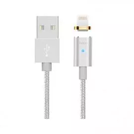 Кабель Hoco U16 магнитный (USB) на (Lightning) 120см (серебряный)