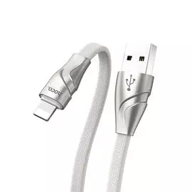 Кабель Hoco U57 (USB) 3 в 1 Lightning 8 pin/ Micro/ Type-C 120 см 2.4A силикон (белый)