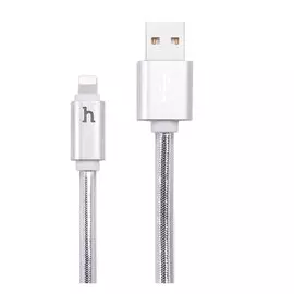 Кабель Hoco UPL12 Quick Charging Lightning 120 см серебряный