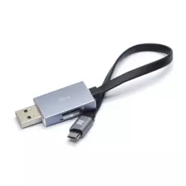 Кабель Rock MicroSD OTG Reader &amp; Cable (USB) на (Type-C) с катр-ридером 25см (Space Grey)