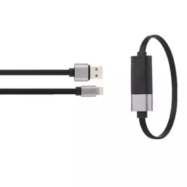 Кабель Usams U-loop Series (USB) на (Lightning) 120см браслет (черный)
