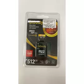 Карта памяти DiGoldy microSDXC 95MB/s 512GB DG512GCSDXC10UHS-1-ElU3+SD adapter