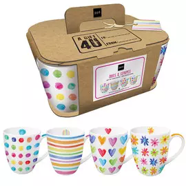 Paperproducts Design (Кружка в подарочной коробке Aquarell Dots) 350 мл,фарфор