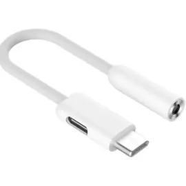 Переходник Devia Type-C (Type-C для наушников) (с разъемом для зарядки) для Apple iPhone X/8 Plus/8/7 (Black)