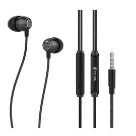 Проводная стерео-гарнитура Devia Metal In-Ear Earphone (с пультом и микрофоном) (Black)