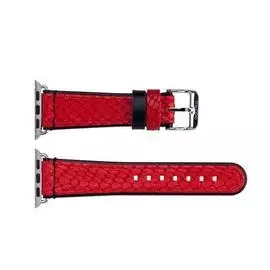 Ремешок кожаный The Core Leather Band для Apple Watch Series 1/2 42mm (красный)