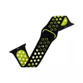 Ремешок силиконовый COTEetCI W12 Sport WH5216-BK-YL для Apple Watch Series 1/2/3 38mm (black-volt)