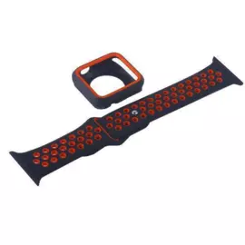 Ремешок силиконовый COTEetCI W32 Sports Band Suit WH5253-BK+RD-38 для Apple Watch 38mm (Черно-красный)