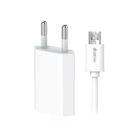 Сетевое зарядное устройство Devia Smart Charger Suit Micro USB (002960) 5V 1A (White)