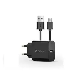Сетевое зарядное устройство Devia Smart Charger Suit Micro USB (301186) 10W 2.1A (Black)