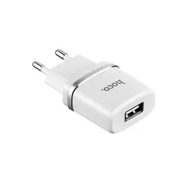 Сетевое зарядное устройство Hoco (C11) Smart single USB charger 5W 1A (белый)