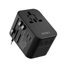 Сетевое зарядное устройство WIWU Universal Plug Adapter (UA-303) (черный)