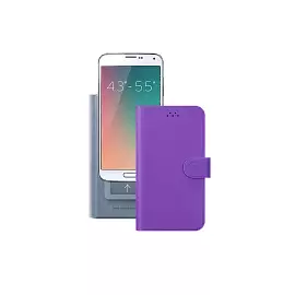 Универсальный чехол Deppa Flip Slide M 4.3-5.5" искусственная кожа (фиолетовый)