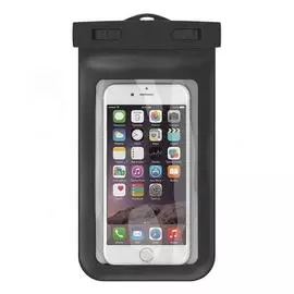 Водонепроницаемый чехол Waterproof Case для смартфона универсальный силикон (прозрачно-черный)