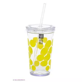 Zak!Designs Стакан DOT DOT с соломинкой зеленый
