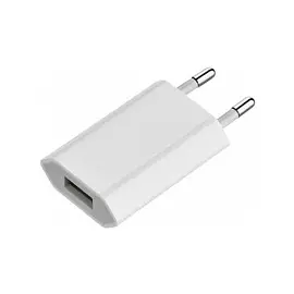 Зарядное устройство USB Power Adapter 5W (плоский) (белый)