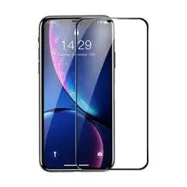Защитное стекло Baseus Full Coverage Curved Tempered Glass 0.3mm для Apple iPhone Xr антибликовое цветное черное