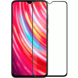 Защитное стекло Glass PRO (Full Cover) для Xiaomi Redmi Note 8 цветное (черная рамка)