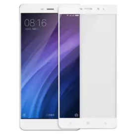 Защитное стекло Glass PRO (Full) Screen для Xiaomi Redmi 4 Prime / 4 Pro цветное (белая рамка)