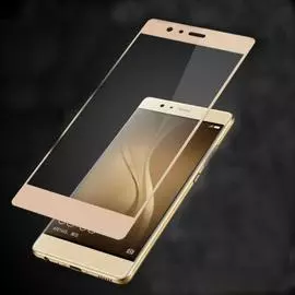 Защитное стекло Glass PRO (Full) Screen для Huawei P9 Plus цветное (золотая рамка)
